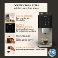 Espressor automat KRUPS Coffee Crush Extra, 15 bari, ultra-compact, lățime 15 cm, bej 3