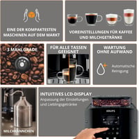 KRUPS automata kávéfőző 1,8 l 15 bar AutoCappuccino rendszer LCD kijelzővel 9