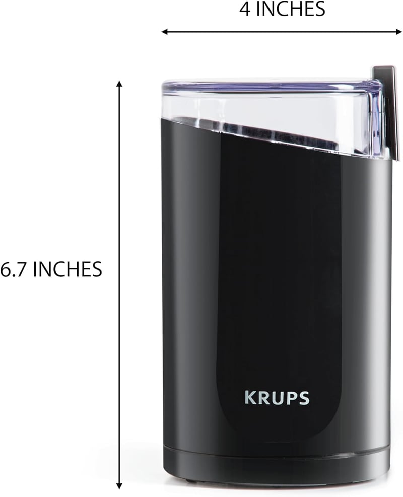 Krups F20342 Kávédaráló és Fűszermalom 2 az 1-ben, Rozsdamentes Acél, 75g