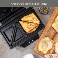 Krups FDK 451 szendvicssütő 850W fekete, 25x12cm grillezőlappal 4