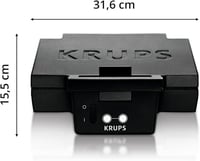 Krups FDK 451 szendvicssütő 850W fekete, 25x12cm grillezőlappal 8