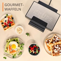 Krups FDK Iconic 850W gofrisütő kerámia bevonattal, függőleges tárolás, fekete 4