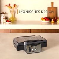 Krups FDK Iconic 850W gofrisütő kerámia bevonattal, függőleges tárolás, fekete 2