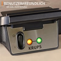 Krups FDK Iconic 850W gofrisütő kerámia bevonattal, függőleges tárolás, fekete 6