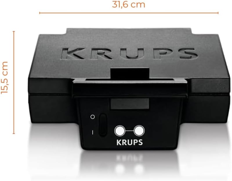 KRUPS FDK461 szendvicssütő kerámia bevonattal 850W fekete
