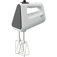 Mixer de mână Krups GN4001 3 Mix 4000, 450 W, alb/gri, funcție turbo și buton de ejectare, 2 teluri și 2 cârlige pentru aluat, viteză variabilă 1