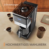 Kávovar s filtrom KRUPS Grind Aroma XL KM842810 – kónický mlynček, digitálny ovládací panel, 1,5 l, funkcia udržiavania teploty, sklenená kanvica, čierna/nehrdzavejúca oceľ 5