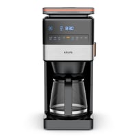 Kávovar s filtrom KRUPS Grind Aroma XL KM842810 – kónický mlynček, digitálny ovládací panel, 1,5 l, funkcia udržiavania teploty, sklenená kanvica, čierna/nehrdzavejúca oceľ 2