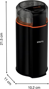 KRUPS GX3328 Silent Vortex Elektromos Kávé és Fűszermalom 3in1 Csendes Őrlő 8