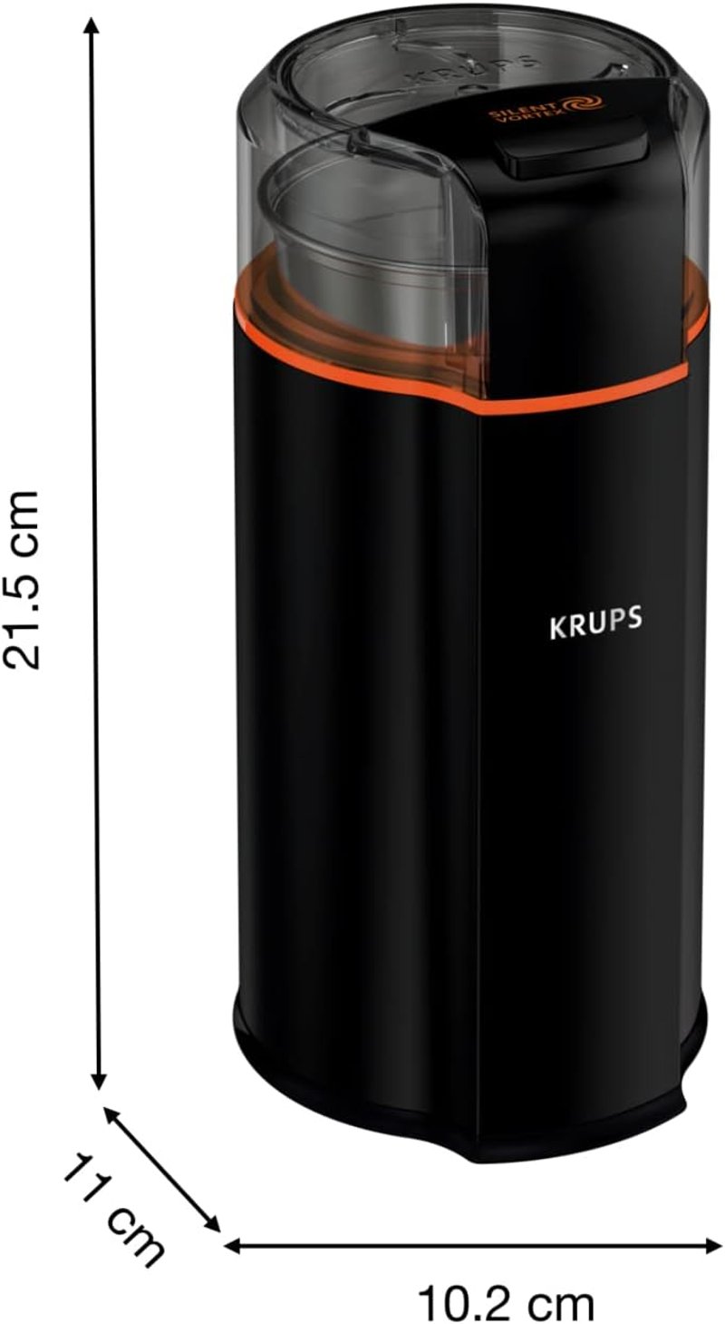 KRUPS GX3328 Silent Vortex Elektromos Kávé és Fűszermalom 3in1 Csendes Őrlő