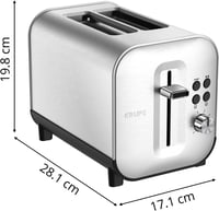 Krups KH682D Excellence kenyérpirító 8 fokozat 2 szeletes rozsdamentes acél 8