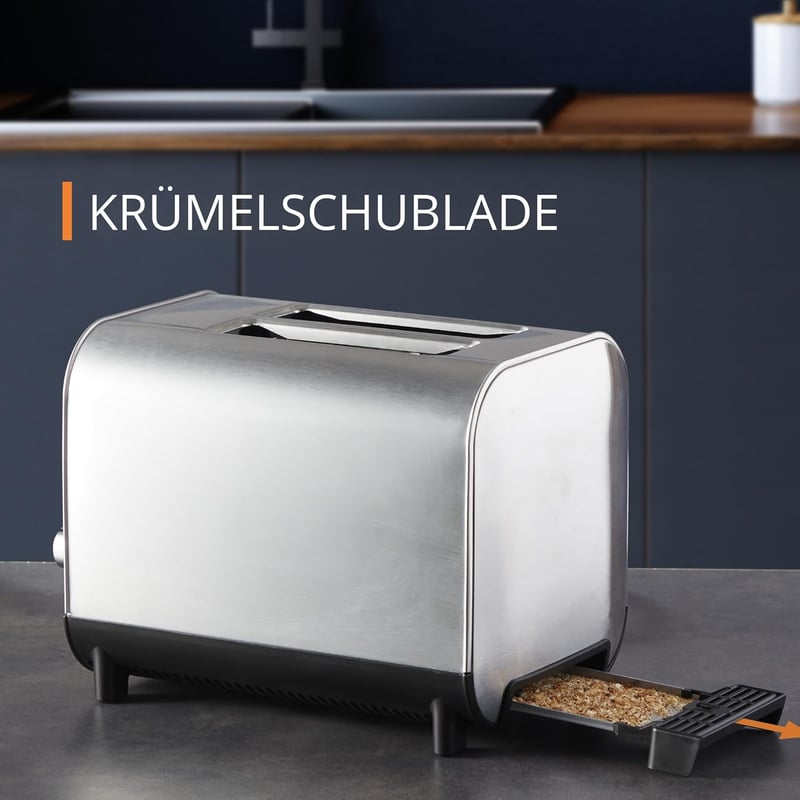 Krups KH682D Excellence kenyérpirító 8 fokozat 2 szeletes rozsdamentes acél