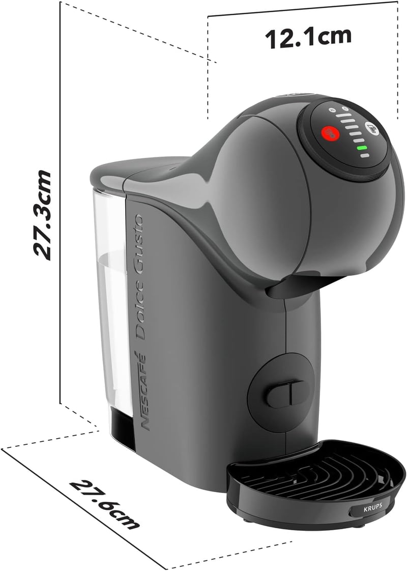 KRUPS Nescafé Dolce Gusto Genio S kapszulás kávéfőző, 15 bar, kompakt, antracit