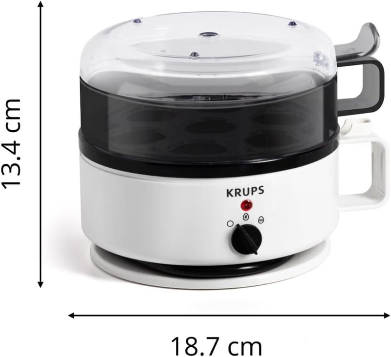 Krups Ovomat tojásfőző 7 tojáshoz melegentartó funkcióval fehér-fekete