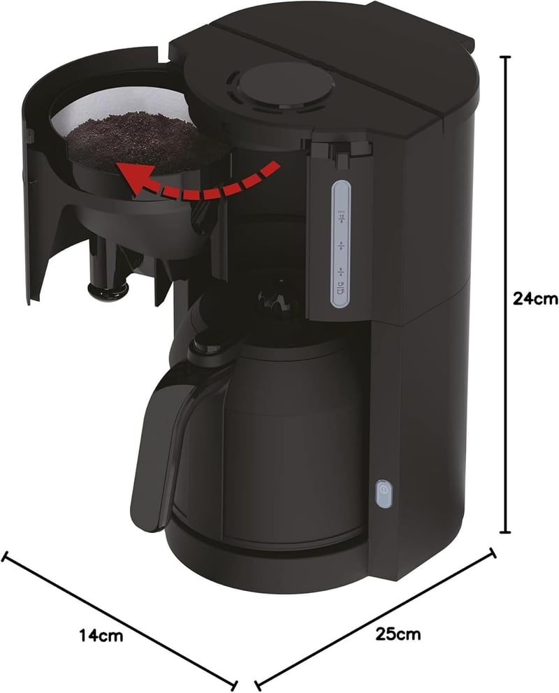 Krups ProAroma KM303810 Termikus Kávéfőző 800W 10-15 Csészéhez Fekete