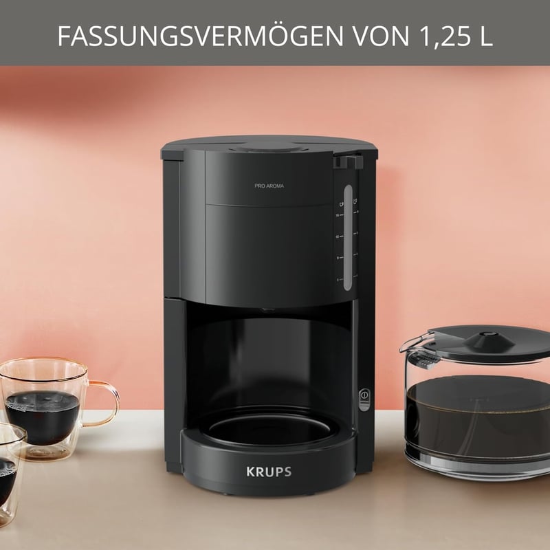 KRUPS ProAroma üveg kávéfőző 10 csészés 1050W