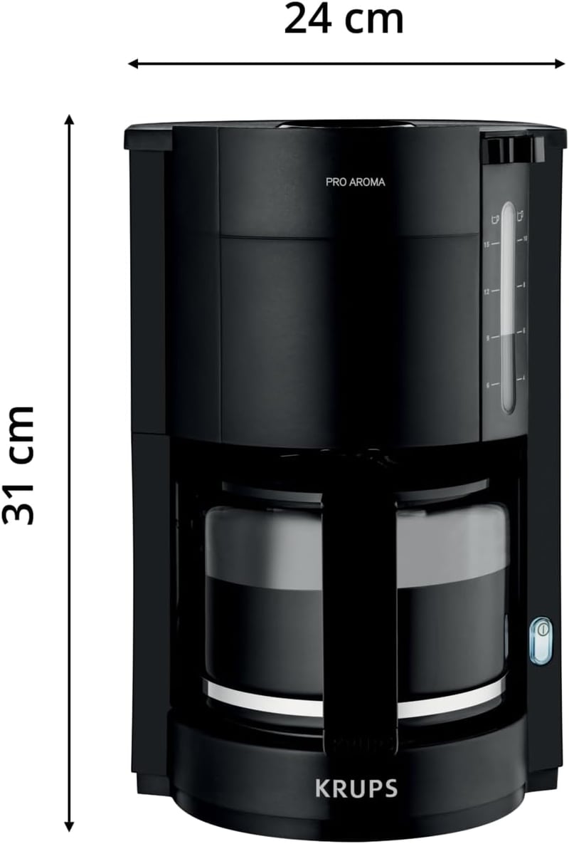 KRUPS ProAroma üveg kávéfőző 10 csészés 1050W