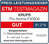 KRUPS ProAroma üveg kávéfőző 10 csészés 1050W 2