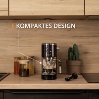 Espressor compact Krups Virtuoso+ XP444G, 15 bari, 3 filtre pentru cremă, duză de abur, negru 3
