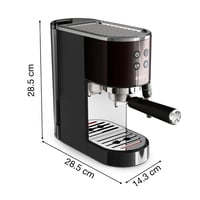 Espressor compact Krups Virtuoso+ XP444G, 15 bari, 3 filtre pentru cremă, duză de abur, negru 8