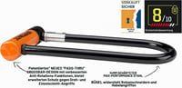 Kryptonite Evolution Standard U-zámok z tvrdenej ocele 10,2x22,9 cm na bicykel, elektrobicykel, kolobežku a motocykel, úroveň zabezpečenia 8/10, s držiakom Flexframe, 1,59 kg 2
