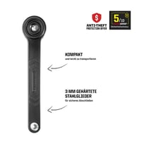Skladací zámok na bicykel Kryptonite Keeper 510 s držiakom, 100 cm, 3 mm kalená oceľ, úroveň zabezpečenia 5/10, čierny 2