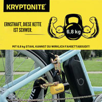 Antifurt lanț pentru bicicletă Kryptonite New York Fahgettaboudit 1415 – lanț din oțel cu grosimea de 14 mm, negru/galben, nivel de siguranță 10/10 2