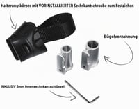 Držiak na cyklistický U-zámok Kryptonite Transit Flex Frame, čierny, 25 x 80 mm 4