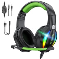 Căști de gaming Krysenix PG1 RGB pentru console PS4, PS5, PC, Xbox, Switch - Verde închis 1