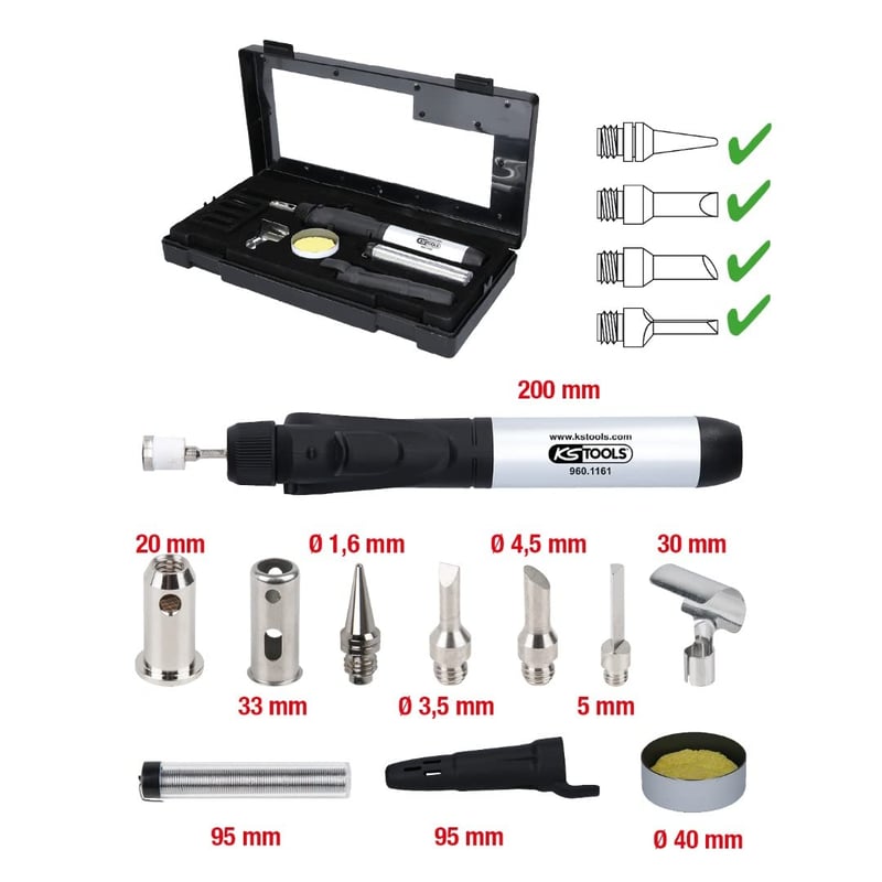 KS Tools 11 részes mikro forrasztó készlet precíziós munkához