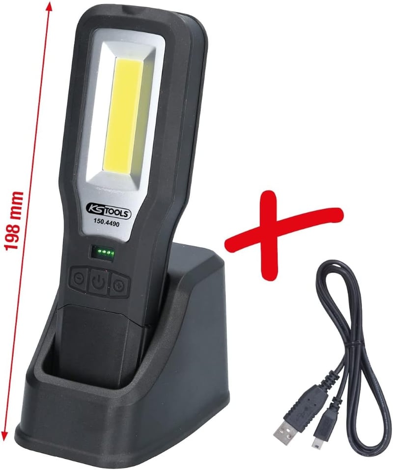 KS Tools Hajlítható Munkalámpa 550 Lumen Mobil Műhelylámpa LED