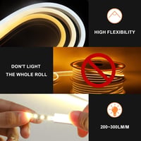 KSIBNW Neon LED szalag meleg fehér 2m IP65 vízálló távirányítóval 3