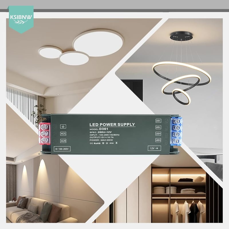 KSIBNW 24V 150W LED Tápegység - 230V-ról 24V-ra Átalakító Adapter, Villogásmentes, Túlmelegedés Elleni Védelemmel LED Szalagokhoz