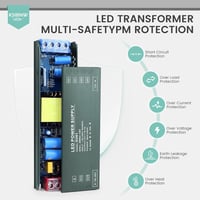 KSIBNW 24V 150W LED Tápegység - 230V-ról 24V-ra Átalakító Adapter, Villogásmentes, Túlmelegedés Elleni Védelemmel LED Szalagokhoz 2