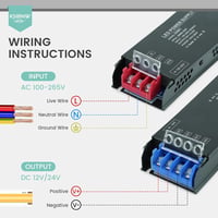 KSIBNW 24V 150W LED Tápegység - 230V-ról 24V-ra Átalakító Adapter, Villogásmentes, Túlmelegedés Elleni Védelemmel LED Szalagokhoz 5