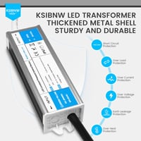 KSIBNW 24V LED Transzformátor 6W IP67 Vízálló Kültéri Tápegység, 230V AC-DC Adapter, Túlfeszültség Védelemmel Kerti Világításhoz, LED Szalag 3