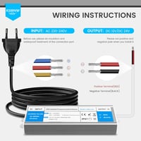 KSIBNW 24V LED Transzformátor 6W IP67 Vízálló Kültéri Tápegység, 230V AC-DC Adapter, Túlfeszültség Védelemmel Kerti Világításhoz, LED Szalag 5