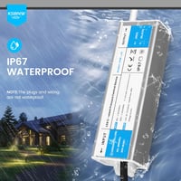 KSIBNW 24V LED Transzformátor 6W IP67 Vízálló Kültéri Tápegység, 230V AC-DC Adapter, Túlfeszültség Védelemmel Kerti Világításhoz, LED Szalag 2