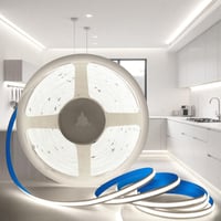 KSIBNW COB LED Szalag 5m - Hidegfehér 6000K, 24V, Öntapadós, 8mm Széles, CRI90+, 320LED/m, Hajlítható Világítás Konyhába, Hálószobába 1