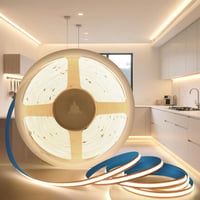 KSIBNW COB LED Szalag 5m - Öntapadós 12V Semleges Fehér 4000K Világítás, 8mm Széles, CRI90+, 320LED/m, Vágható, Lakásdekorációhoz 1