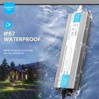 KSIBNW LED Transzformátor 24V 60W IP67 Vízálló Kültéri Tápegység EU Csatlakozóval - Túlfeszültség Védelemmel LED Szalagokhoz, Kerti Világítá 2