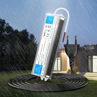 KSIBNW LED Transzformátor 24V 60W IP67 Vízálló Kültéri Tápegység EU Csatlakozóval - Túlfeszültség Védelemmel LED Szalagokhoz, Kerti Világítá 1