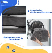 KSIIA Ortopédikus Kutyaágy 105x70cm XL Nagyobb Kutyáknak Levehető Huzattal Szürke 5