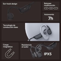 Bezdrôtové športové slúchadlá s otvorenou konštrukciou KSIX Astro 2 s mikrofónom, ovládaním hlasitosti, vodoodolnosťou, 7-hodinovou výdržou batérie, matná čierna 2
