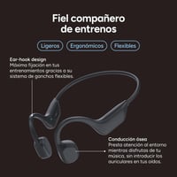 Bezdrôtové športové slúchadlá s otvorenou konštrukciou KSIX Astro 2 s mikrofónom, ovládaním hlasitosti, vodoodolnosťou, 7-hodinovou výdržou batérie, matná čierna 3
