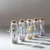 Ksnowqi 20 ks Skúmaviek s korkovou zátkou 50 ml, mini sklenené fľaštičky s uzáverom, malé fľaštičky na svadobnú výzdobu, párty doplnky, darček, krstiny 6
