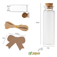 Ksnowqi 20 ks Skúmaviek s korkovou zátkou 50 ml, mini sklenené fľaštičky s uzáverom, malé fľaštičky na svadobnú výzdobu, párty doplnky, darček, krstiny 2