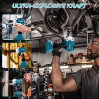 KSWIOWN 18V Makita Akkus Ütvecsavarozó 500 Nm Brushless Erős Forgató Ütvecsavarozó 6 Dugókulccsal 6