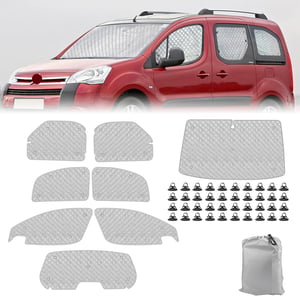 Set zaštita od sunca za Citroën Berlingo, 8 dijelova s torbom (2008-2018)