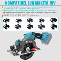 KSWIOWN Makita 18V Akkus Körfűrész Brushless Mini Kézi Fűrész 140mm Fűrészlappal 8